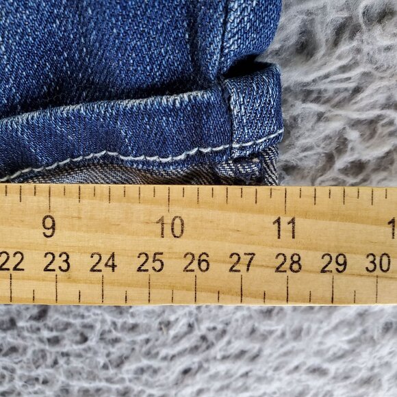 Lane Bryant Shorts Womens 18 Blue Denim Distressed Stretchy Jorts - Picture 8 of 12